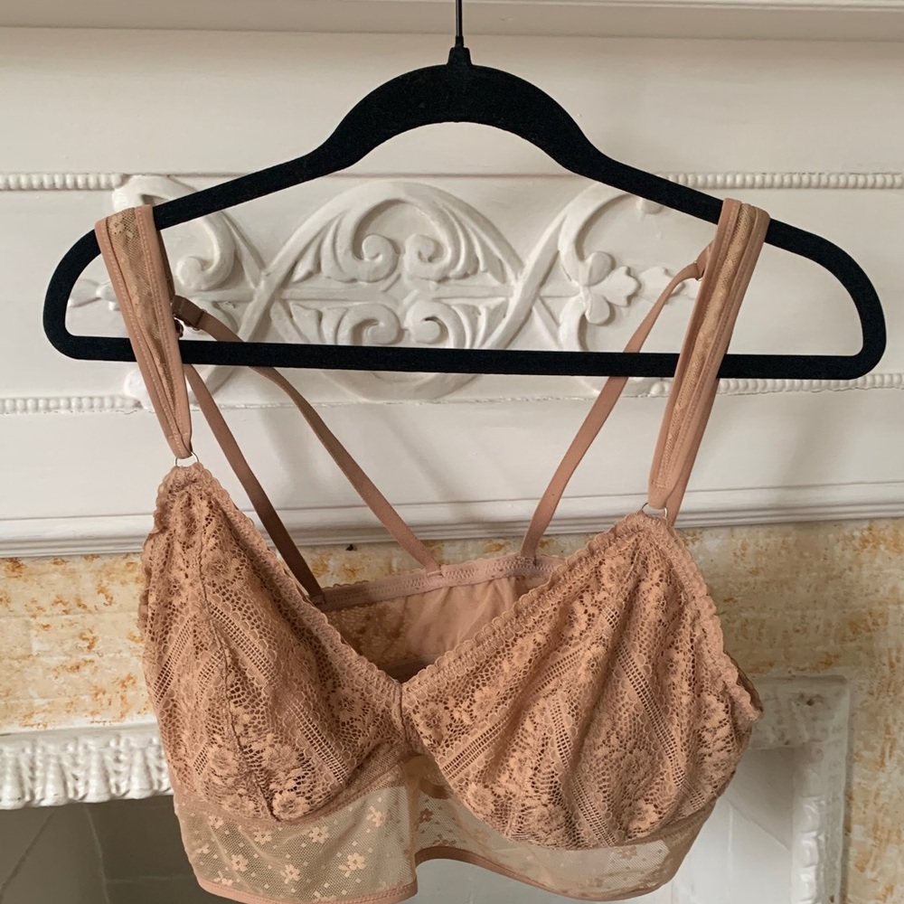aerie Lace Bralette in Nude Blush
